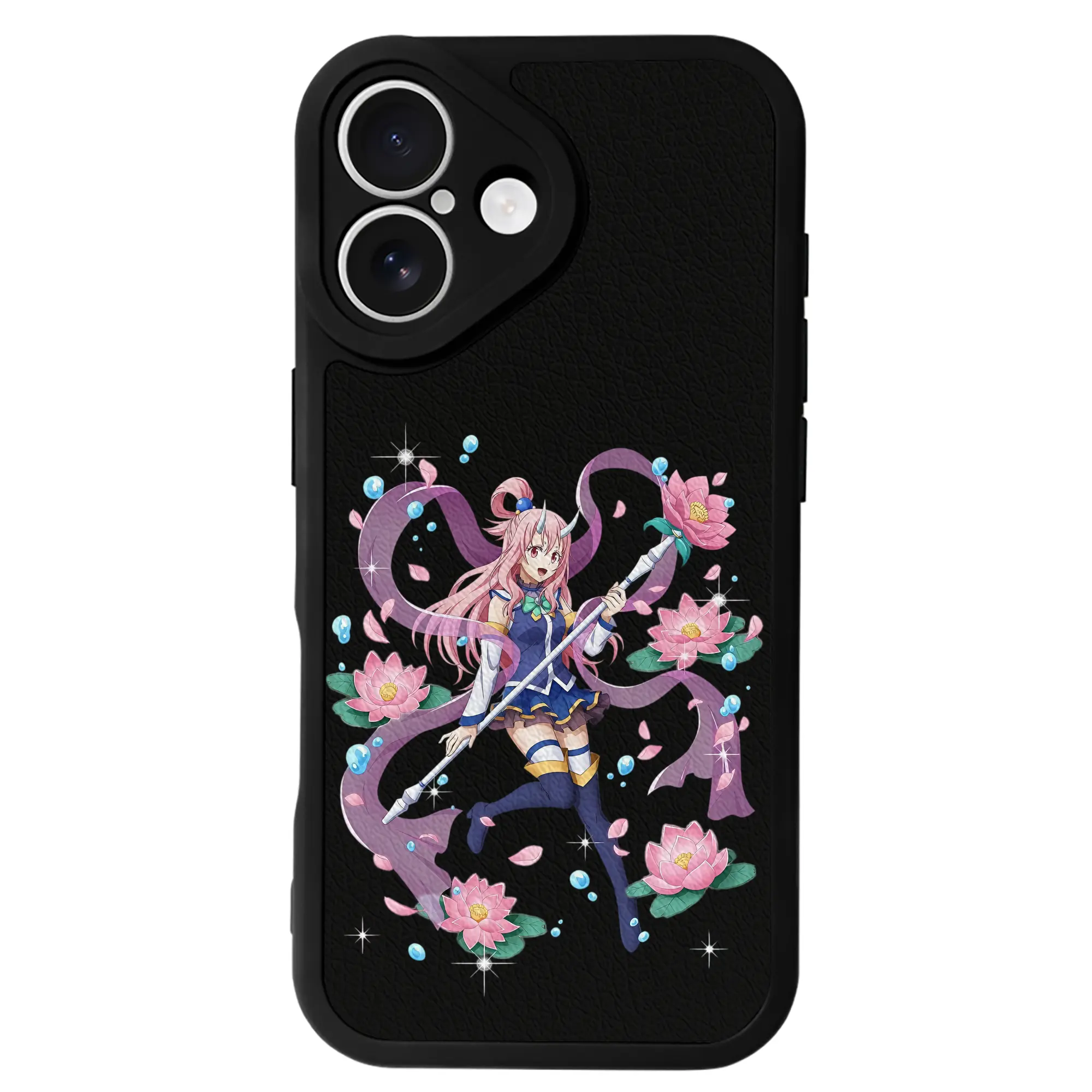 転生したらスライムだった件 グッズ,シュナ - IPhone 16シリーズ対応 ・ シリコンスマホケース ・ レザー調 ・ 高精度フィット ・ 耐衝撃 ・ ワイヤレス充電対応 ・ 精密カット